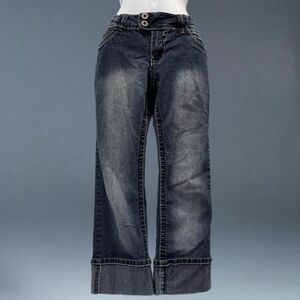 Y2K BONGO Low Rise Capri Jeans Denim Medium Wash Grunge 28 Waist